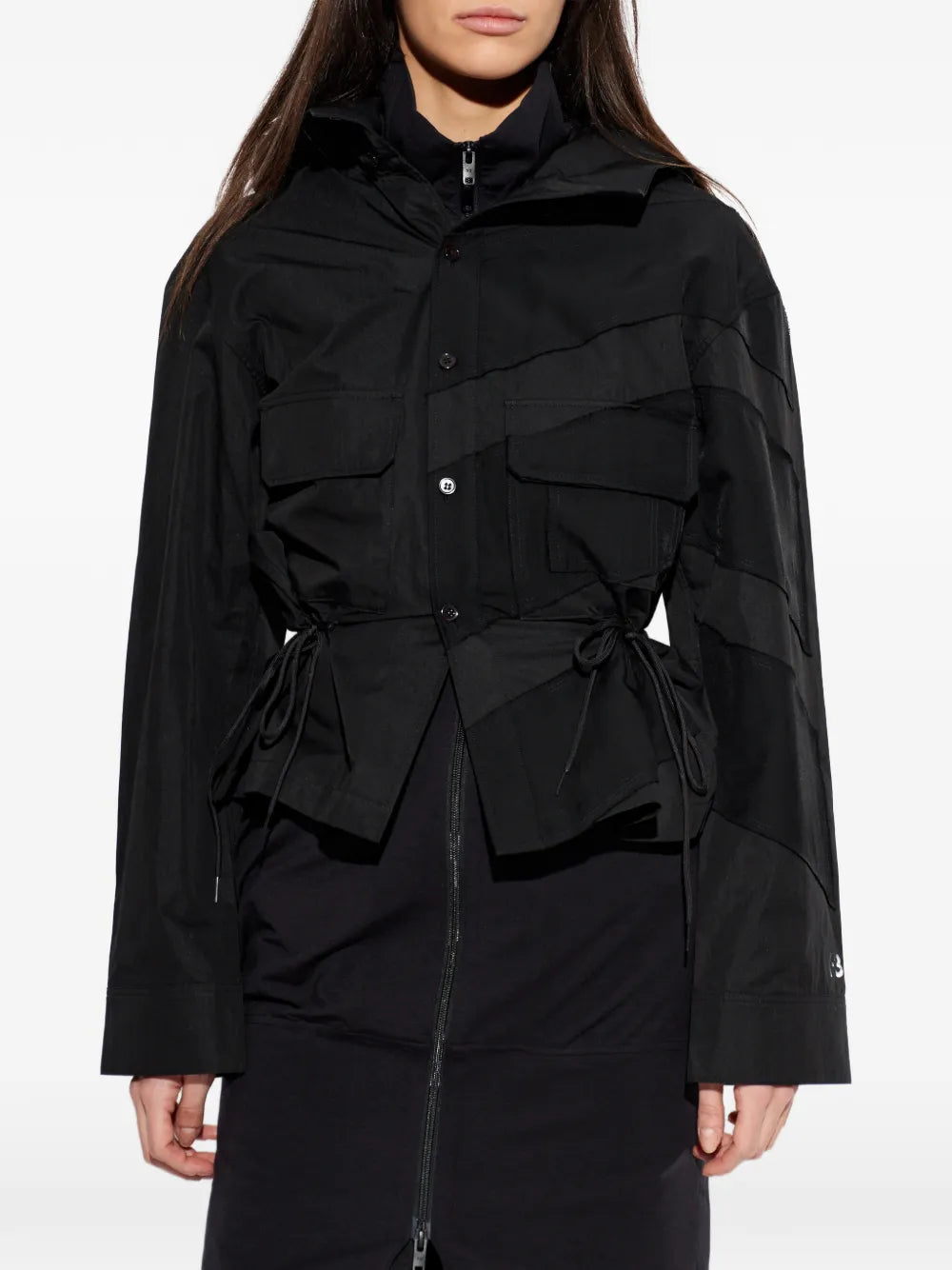 Y-3 panelled cotton jacket