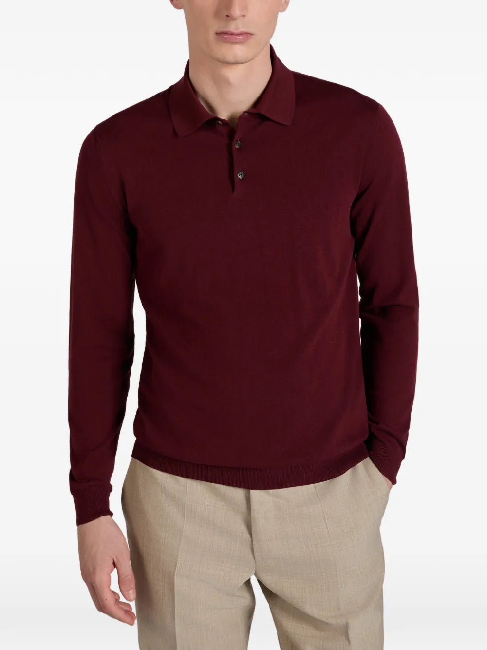 Zanone buttoned polo shirt - Image 3