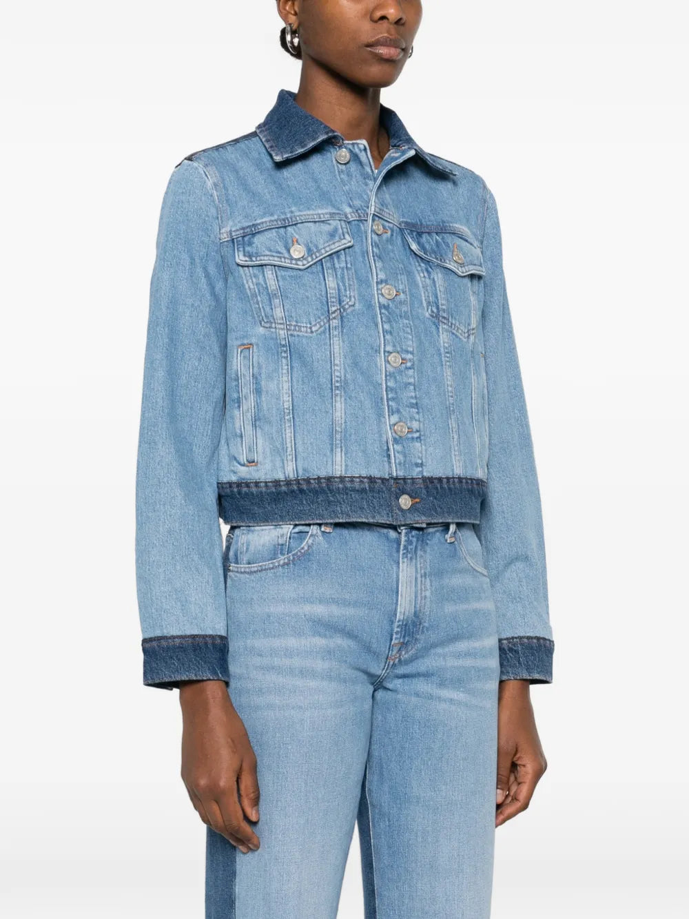 7 For All Mankind  buttoned denim jacket