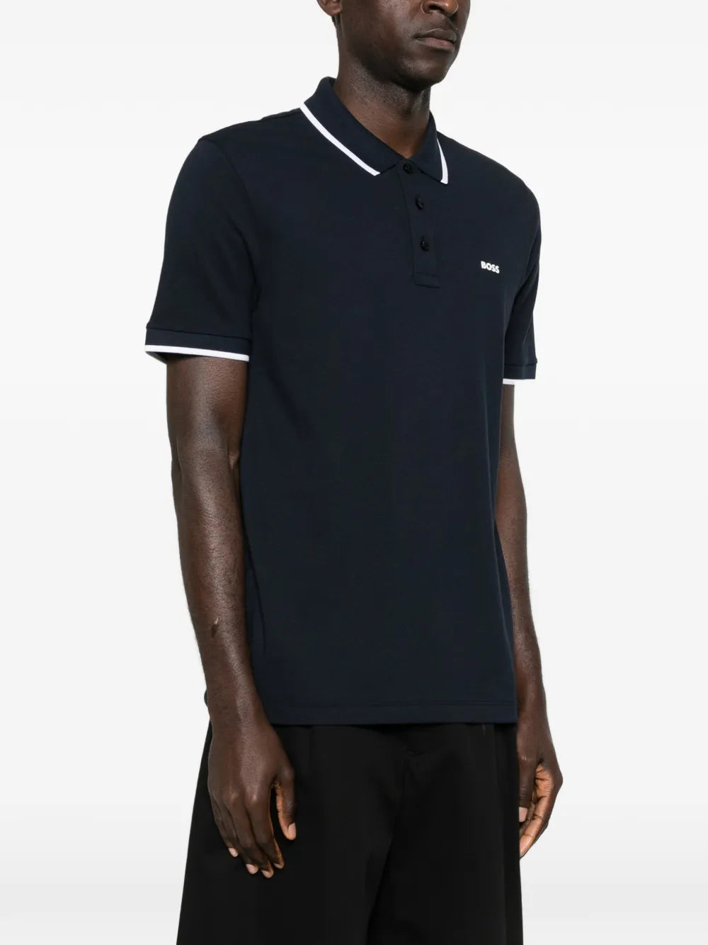 BOSS  tipped short-sleeve polo shirt