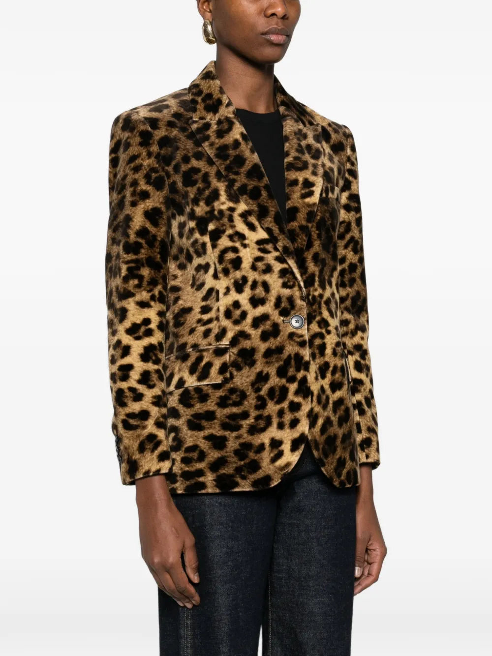 Ba&Sh  leopard single-breasted jacket