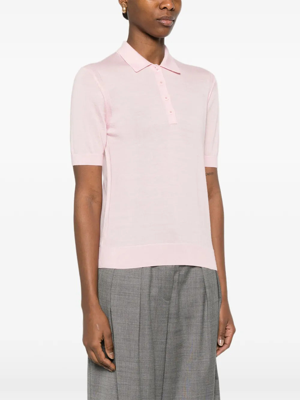 BOMPARD  buttoned knitted polo top