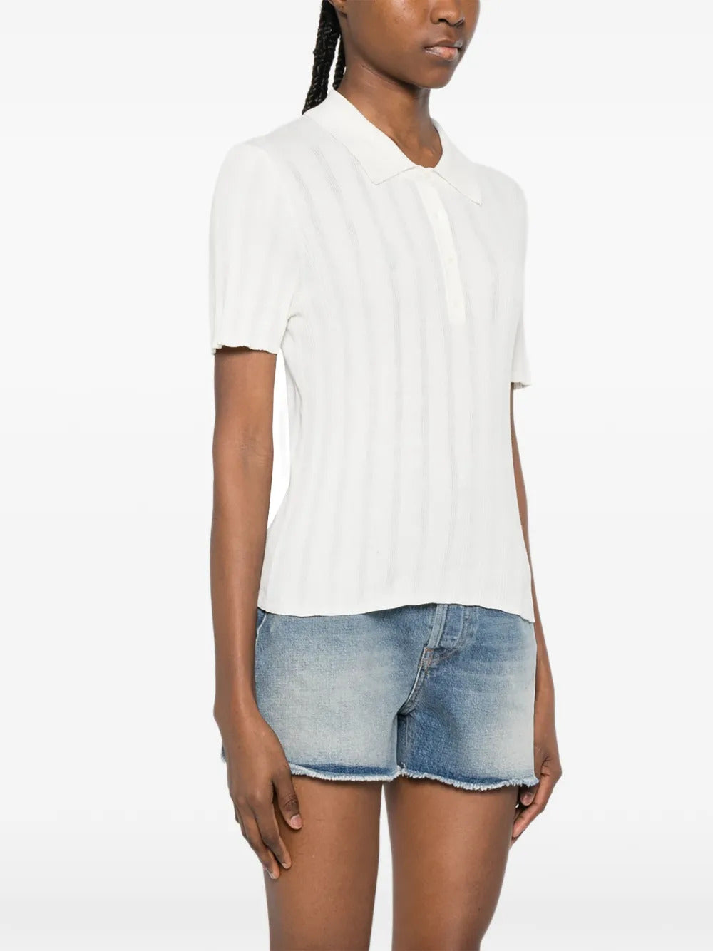 BOMPARD  ribbed polo top