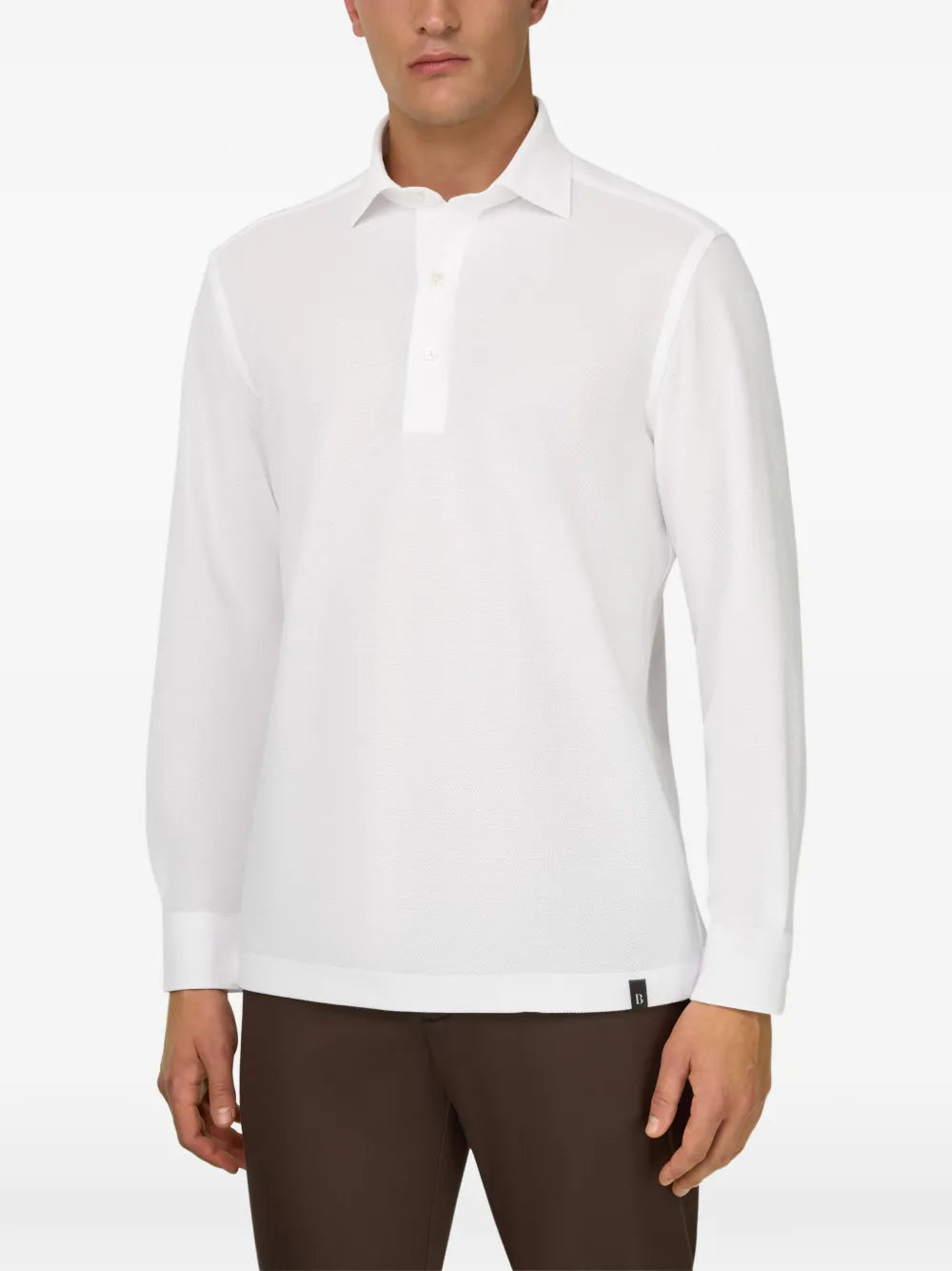 Boggi Milano buttoned jersey polo shirt