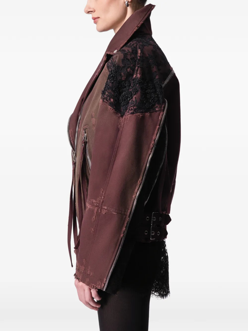ARTICLE TEN lace-panelling jacket - Image 3