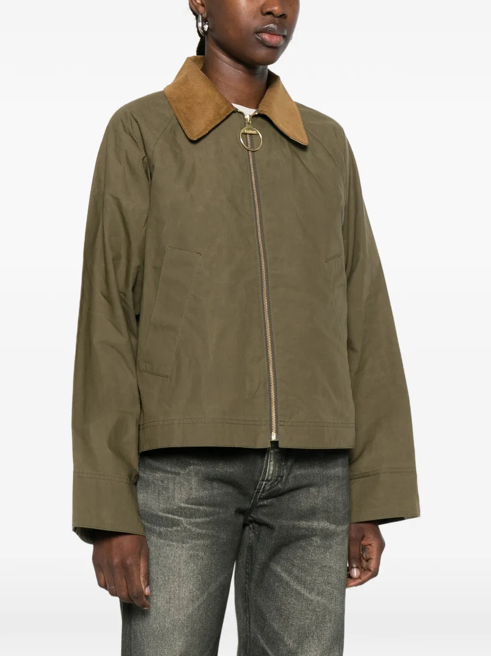 Barbour  corduroy-collar jacket