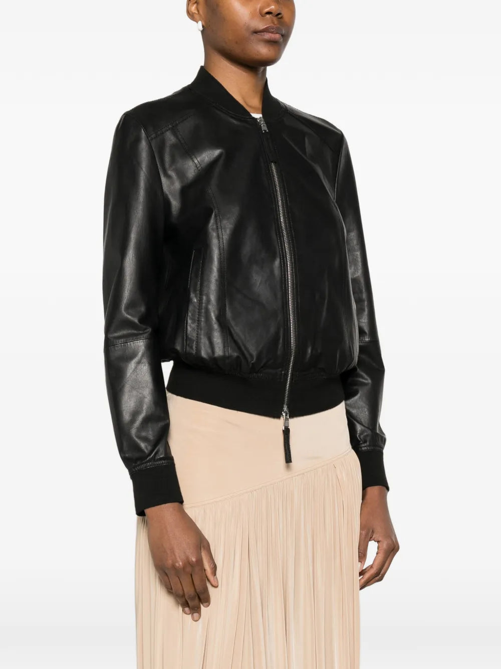 BULLY  zip lambskin jacket