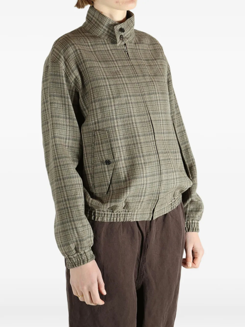 Auralee check zipped jacket - Image 3