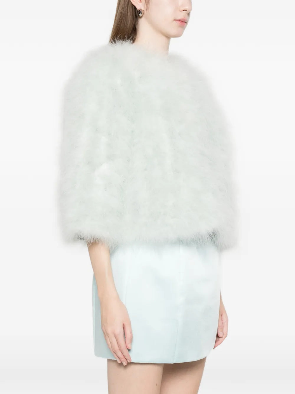 Yves Salomon  round neck jacket