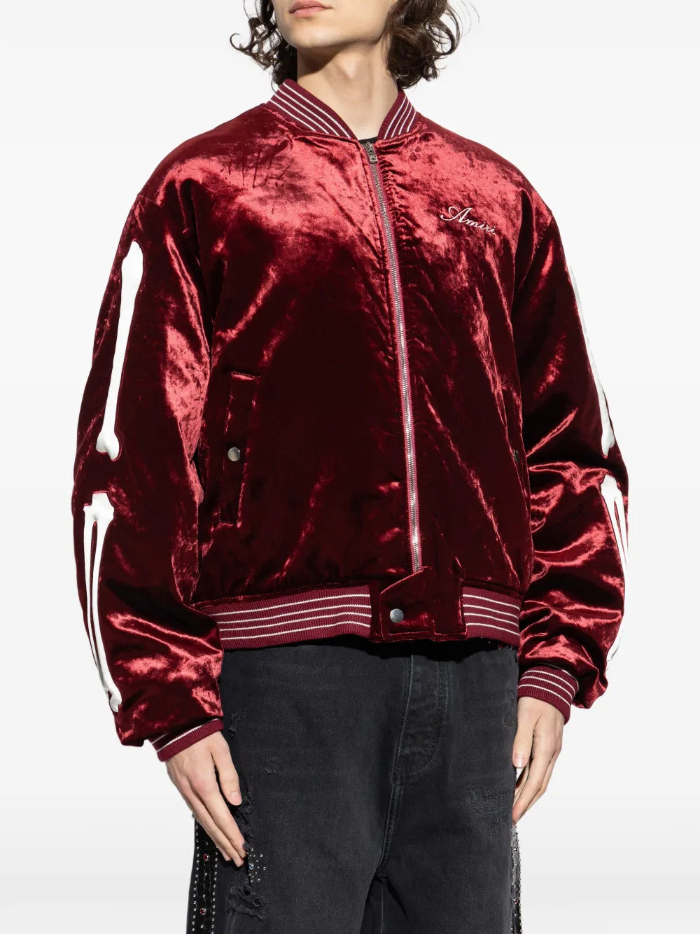 AMIRI bone detail bomber jacket