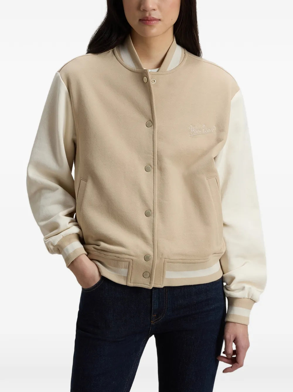 Woolrich  snap-button two-tone bomber jacket