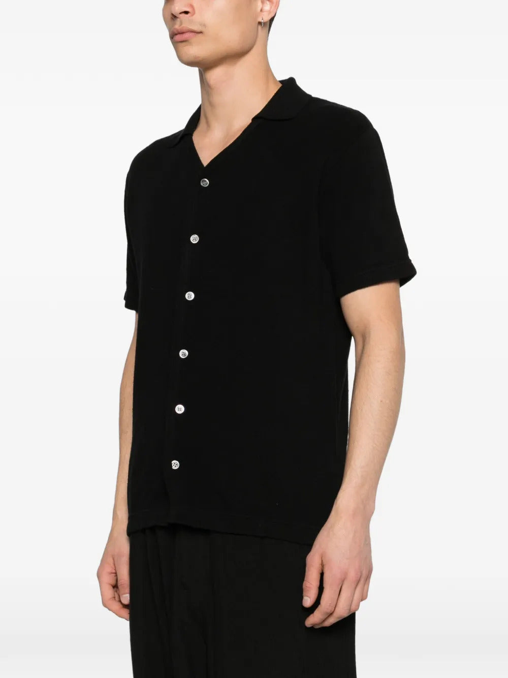 Yohji Yamamoto  button-up short-sleeve shirt