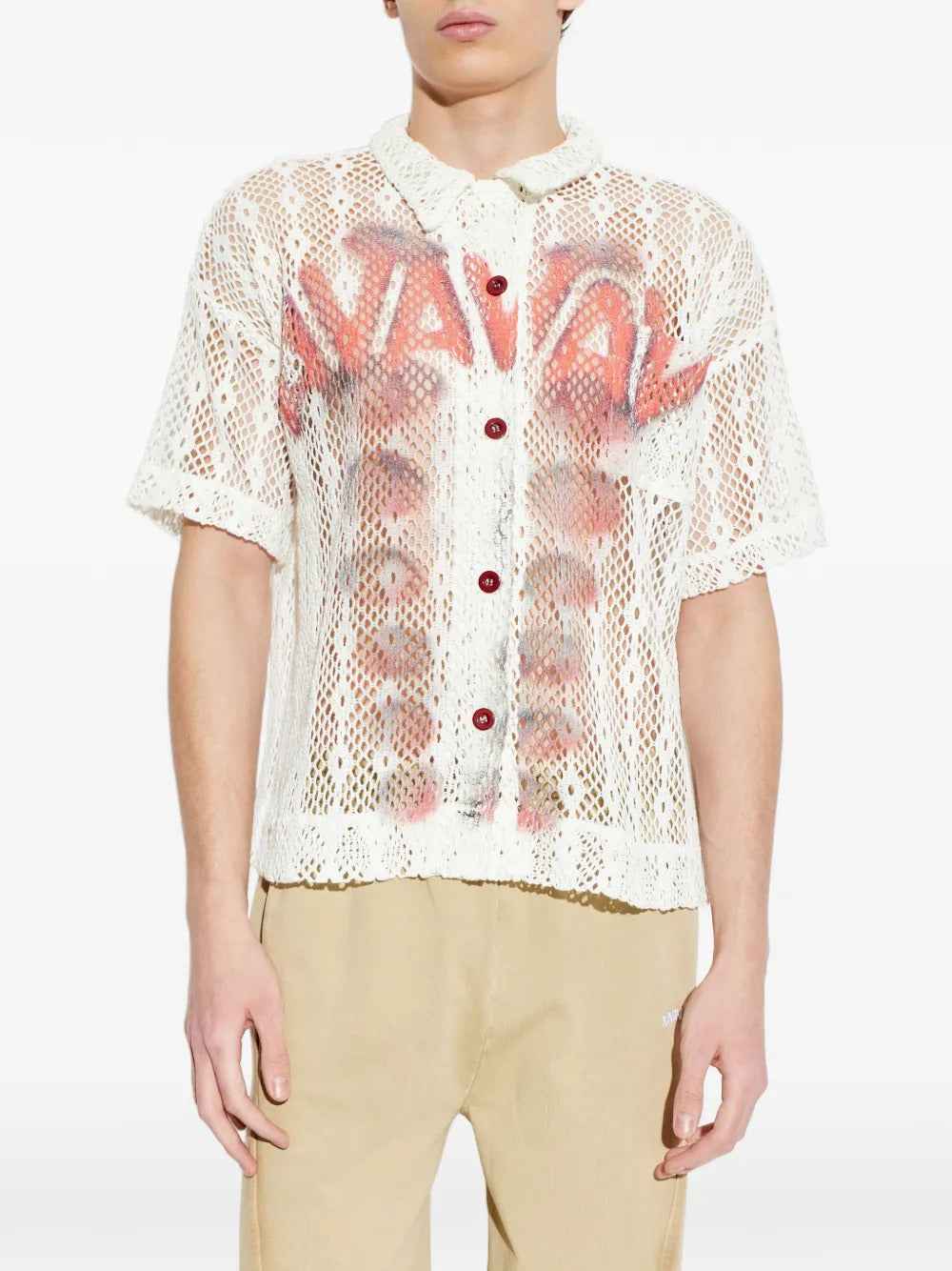 AVAVAV mesh button shirt