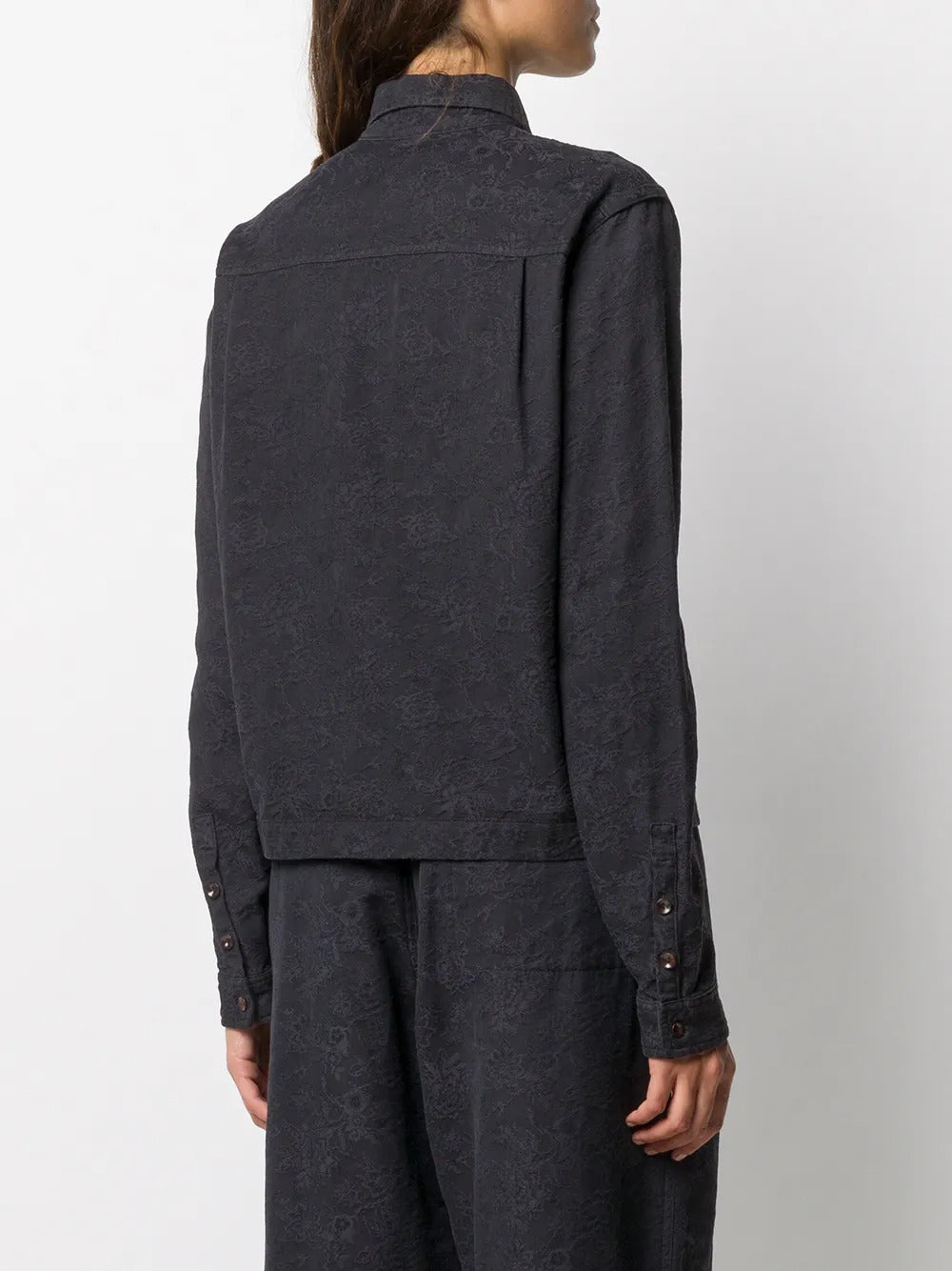 YMC  floral jacquard cotton shirt