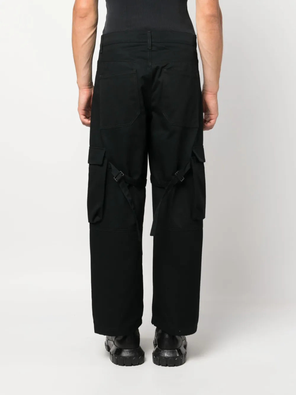 44 LABEL GROUP logo-patch cotton cargo pants