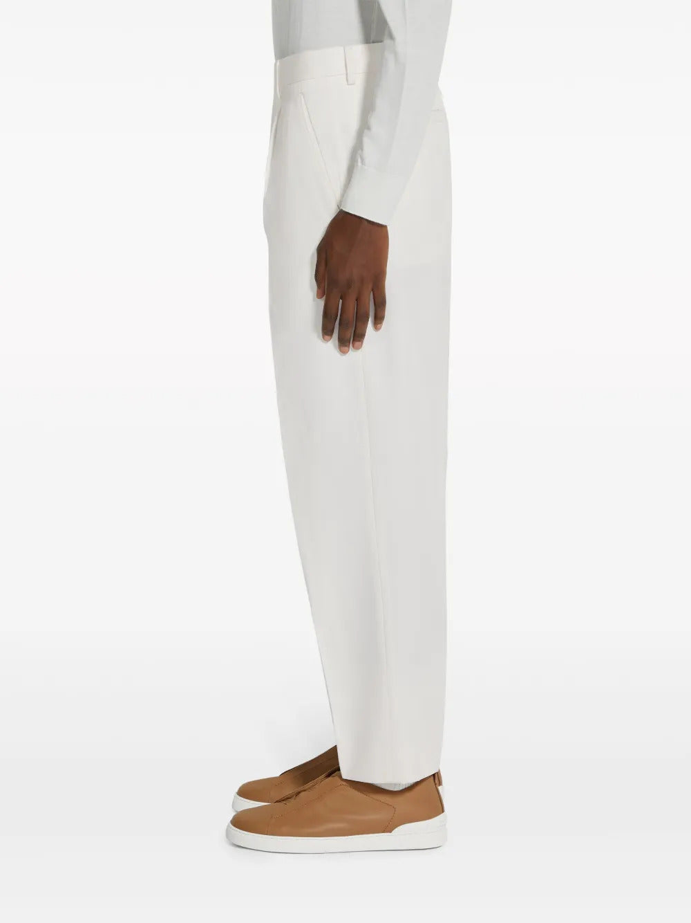 Zegna  pressed-crease tailored trousers