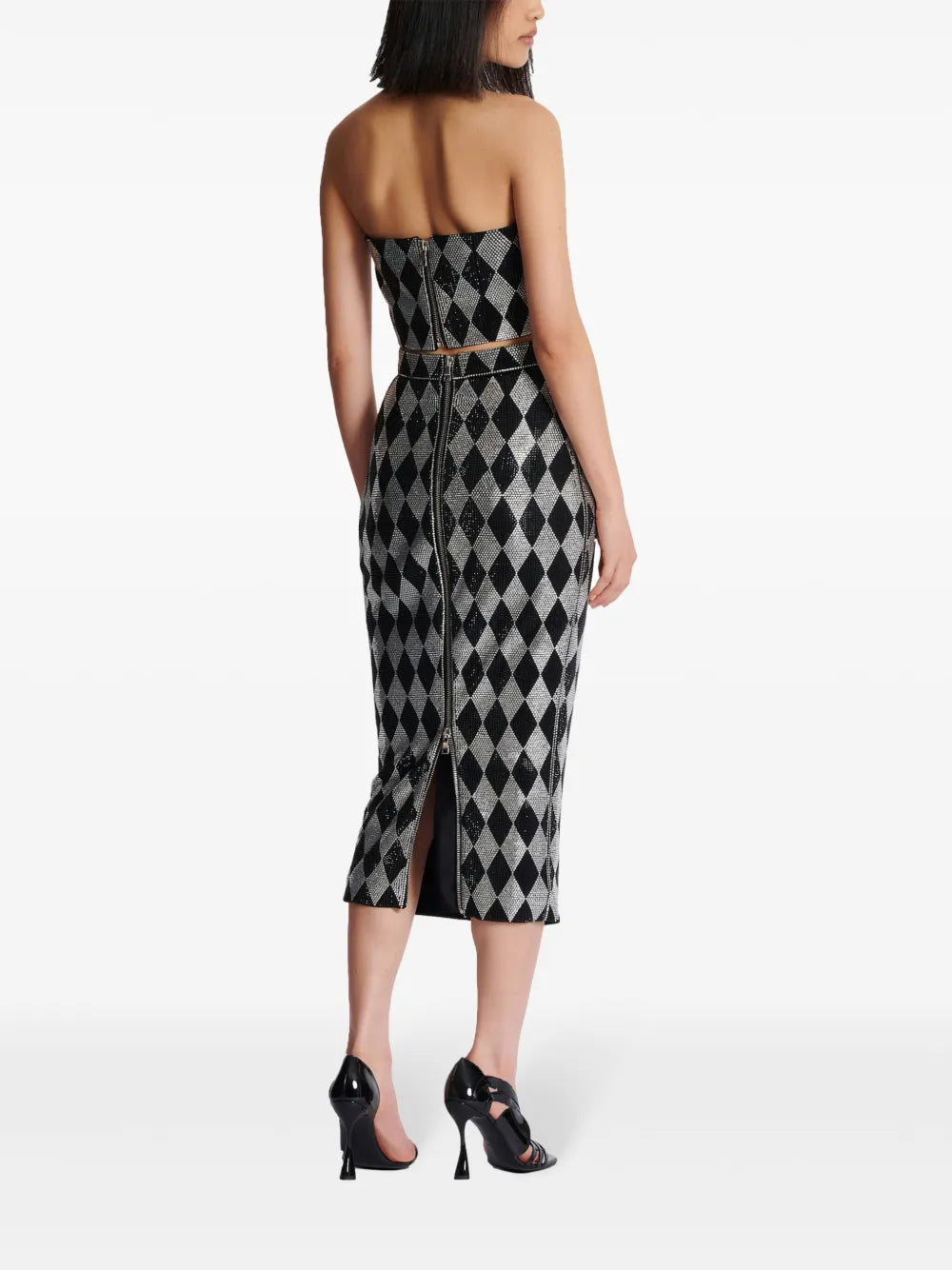 Balmain  rhinestone-embellished midi skirt