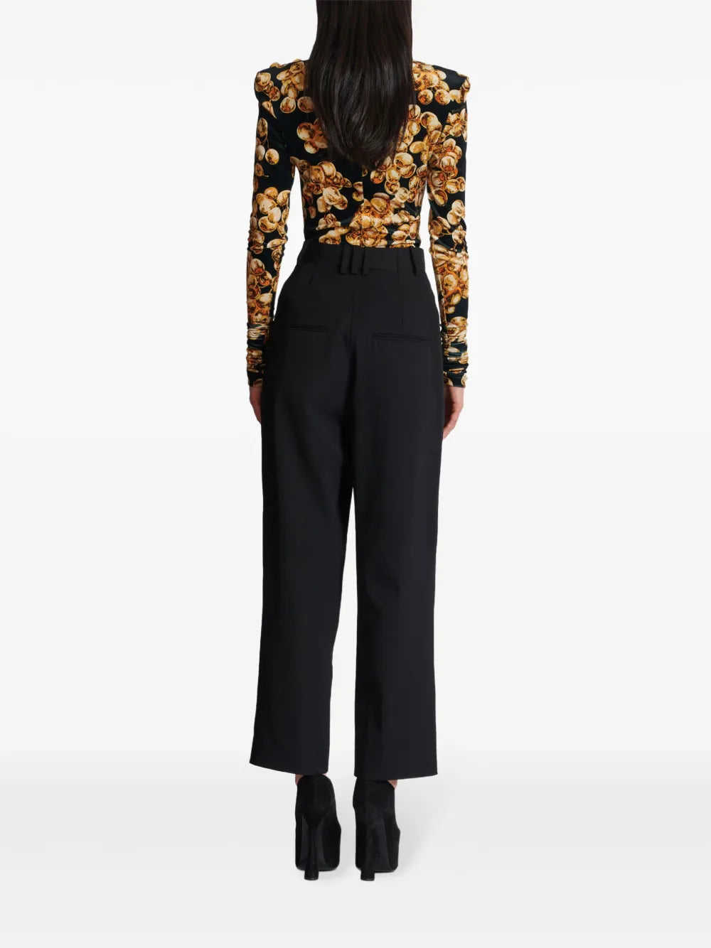 Balmain pleated grain de poudre trousers