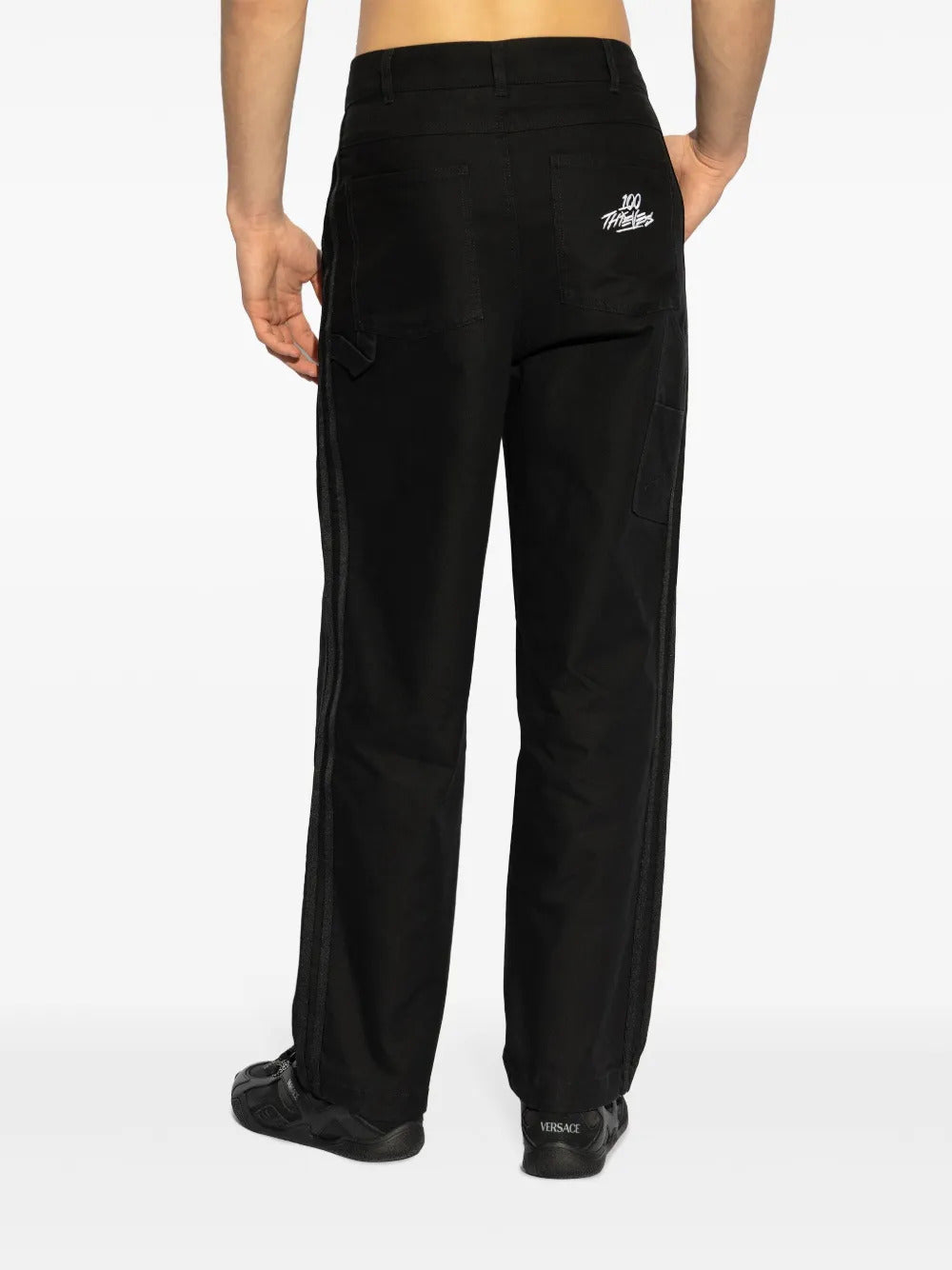 adidas x 100 Thieves logo-embroidered jeans