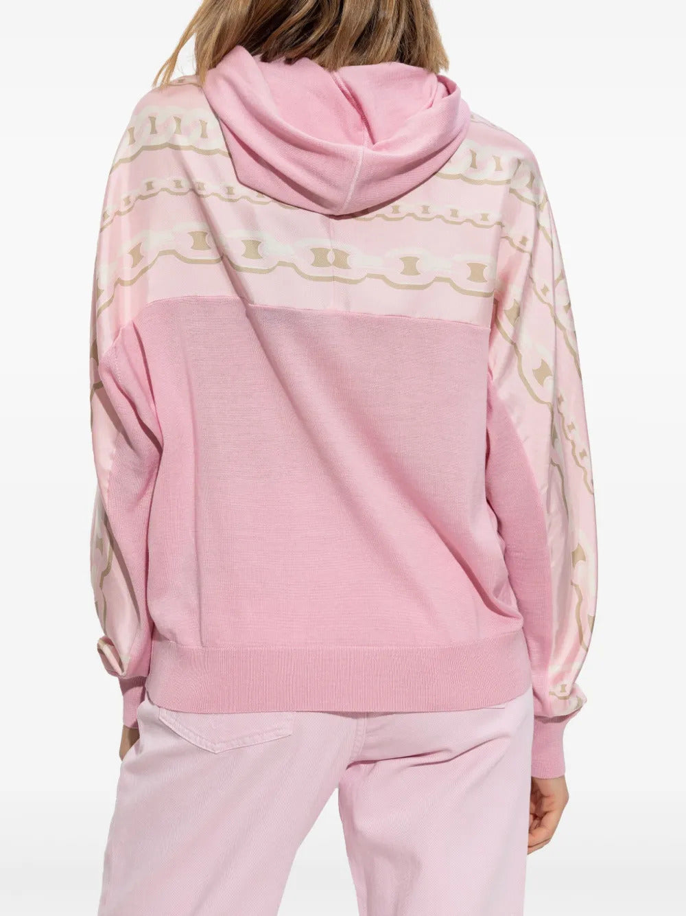 Versace chain-print wool hoodie