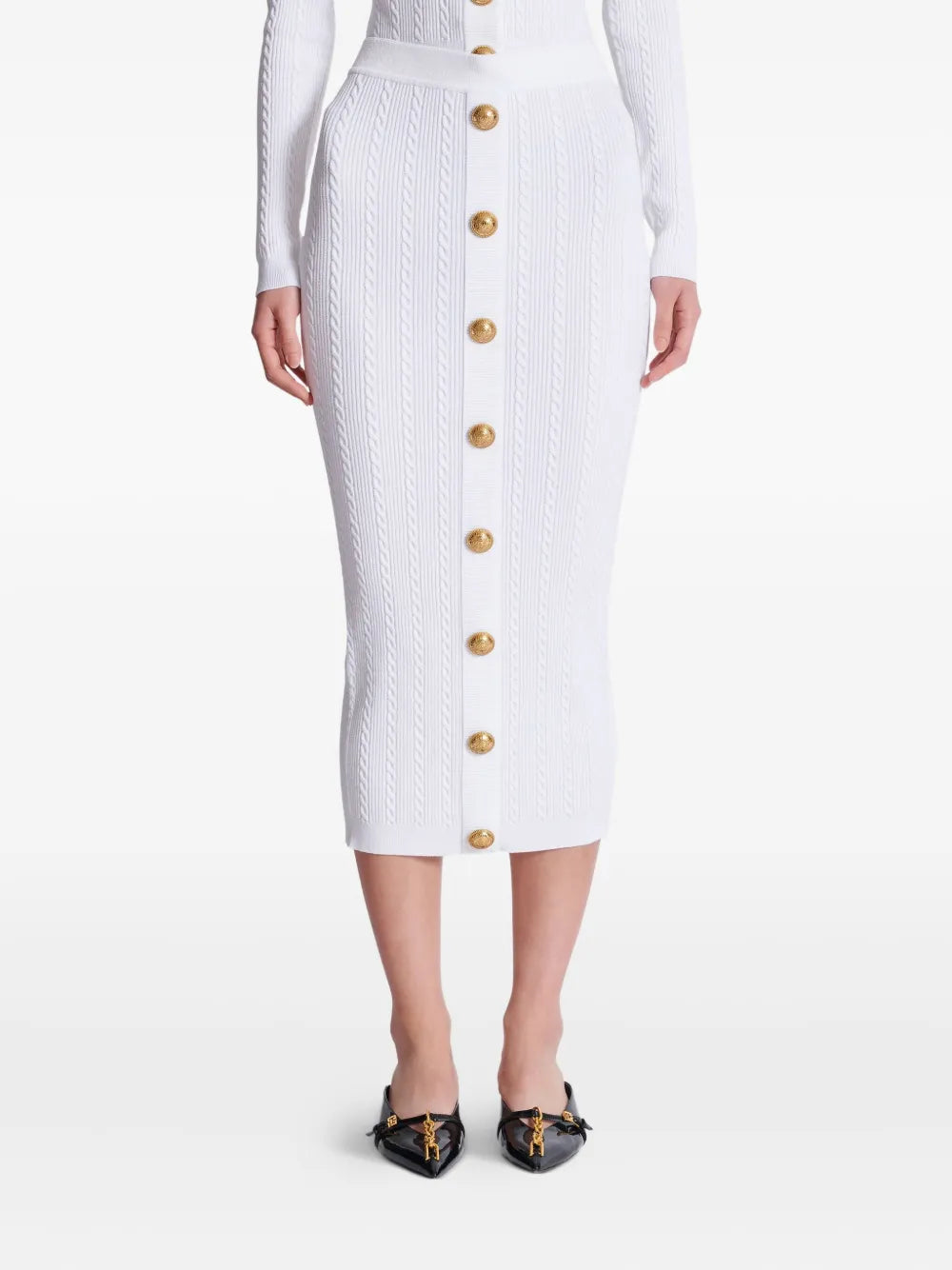 Balmain cable-knit skirt - Image 2