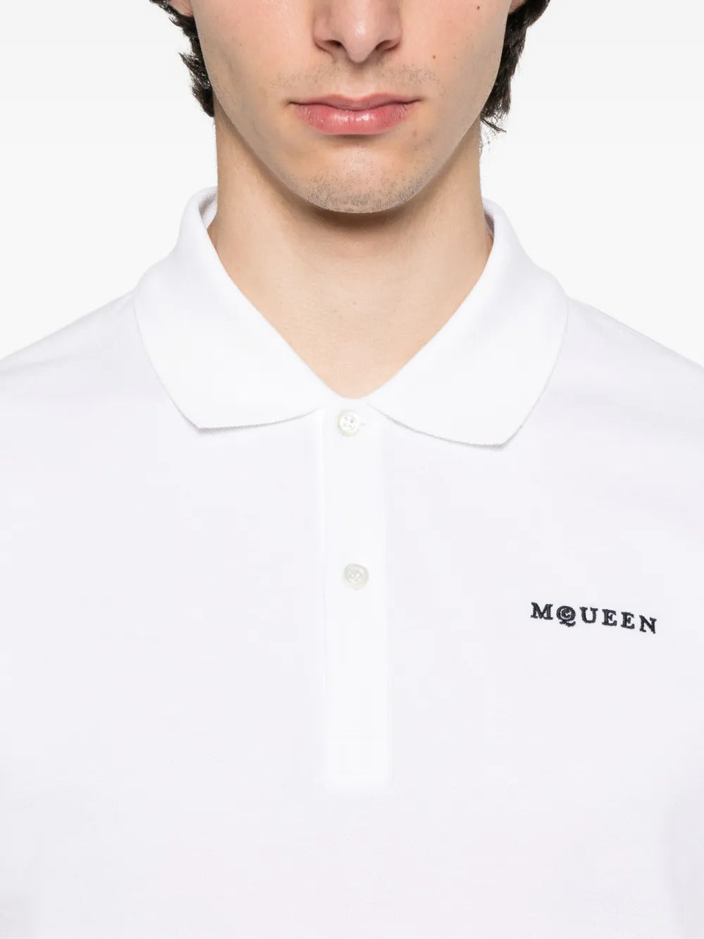 Alexander McQueen logo-embroidered polo shirt