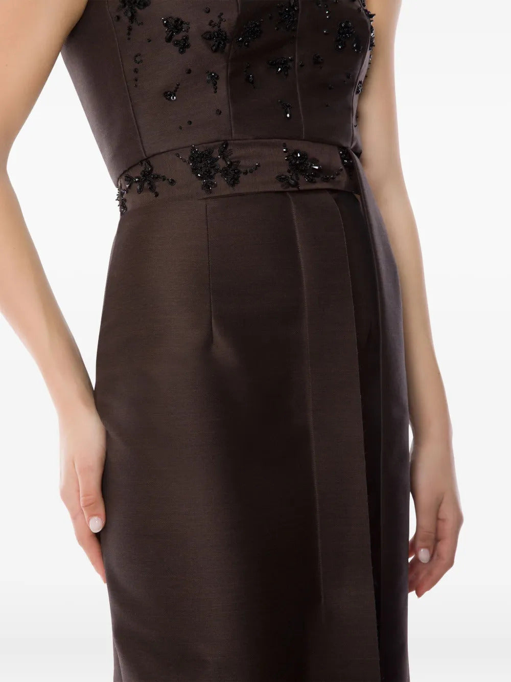 Alberta Ferretti satin midi skirt