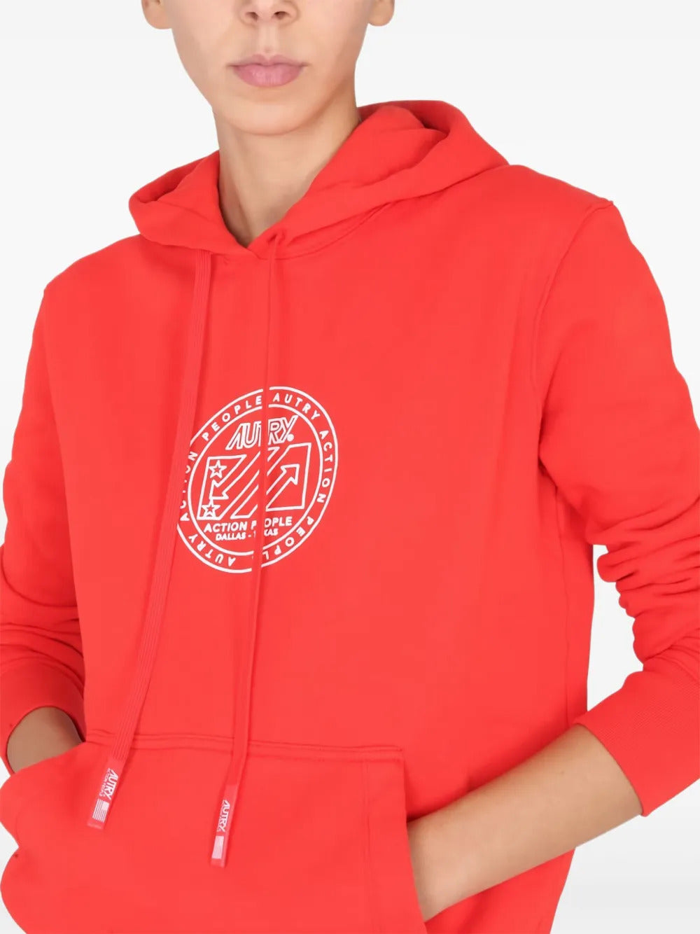Autry  circular-logo cotton hoodie