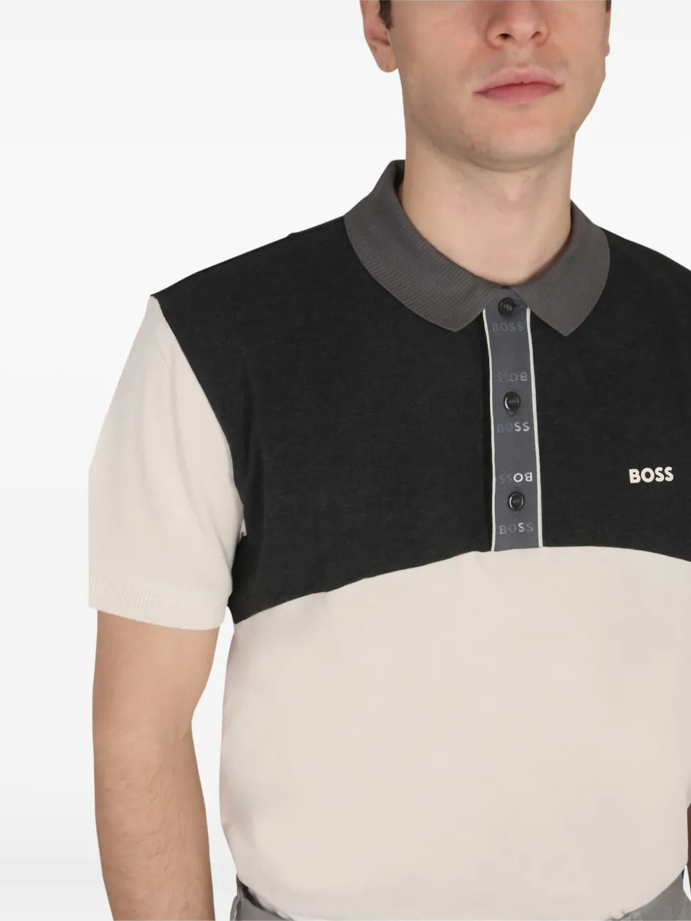BOSS  colour-block polo shirt