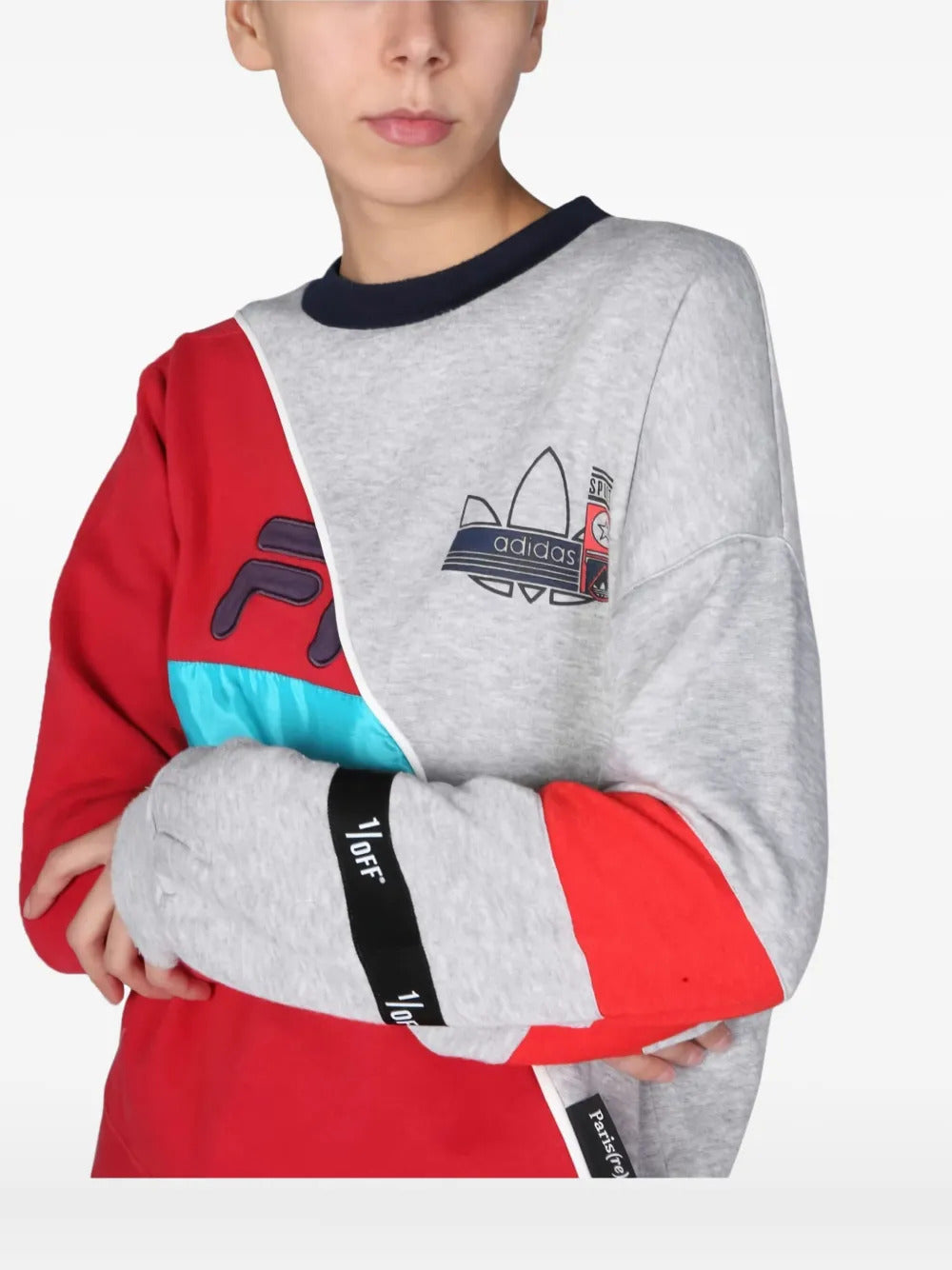 1/OFF colourblock logo sweatshirt