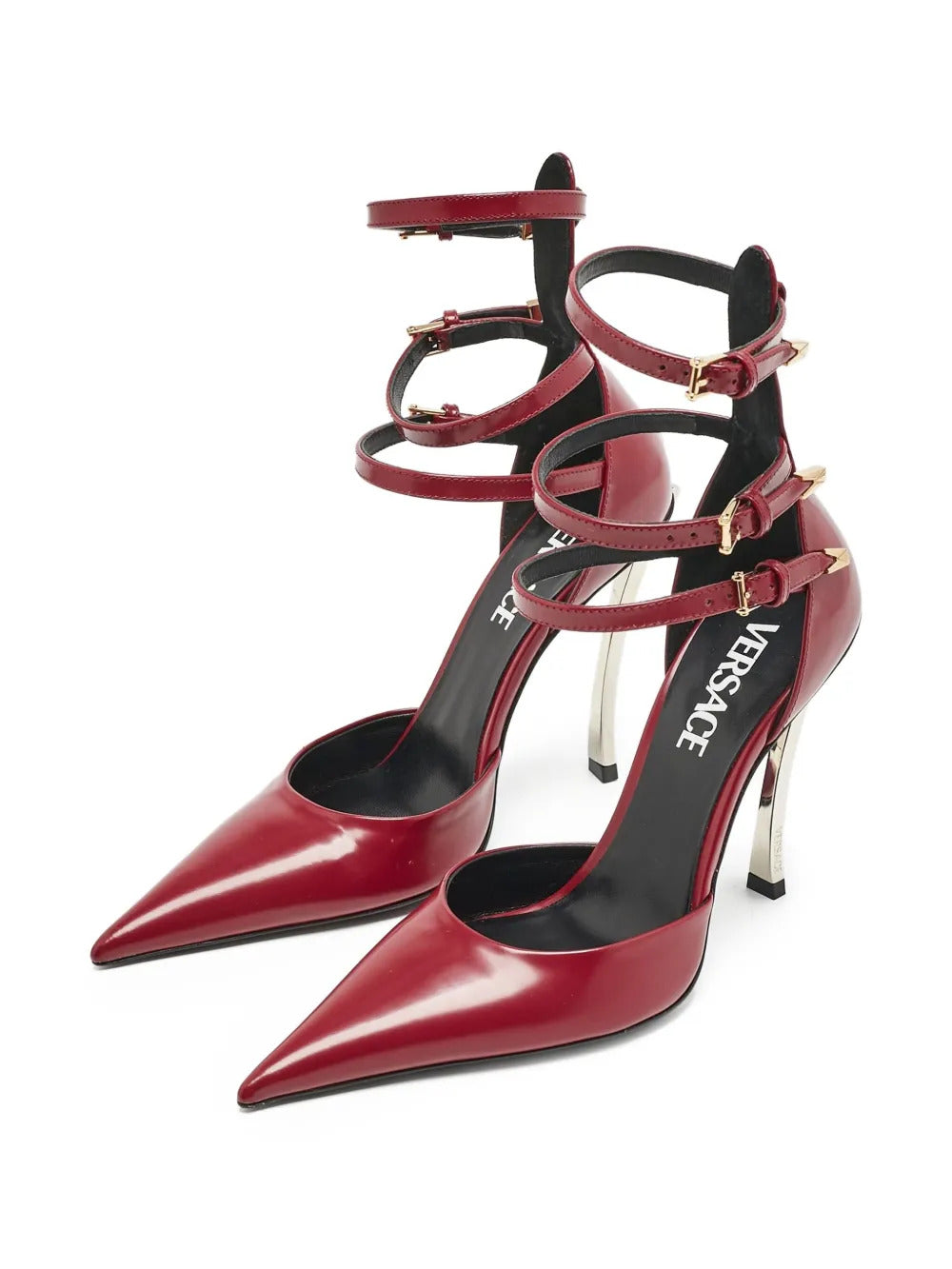 Versace   leather heeled pumps