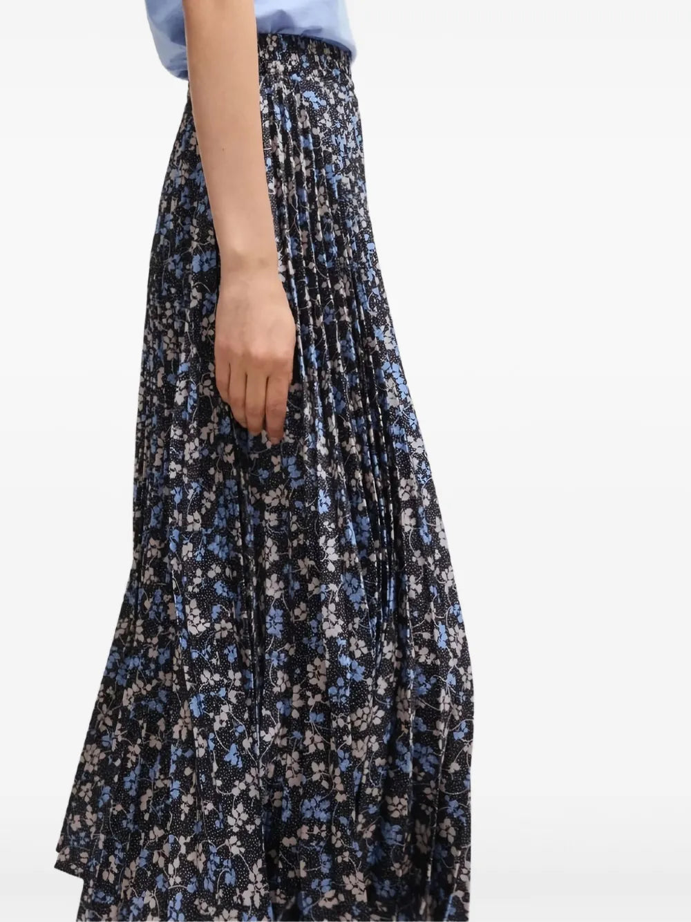 BOSS  floral-print midi skirt