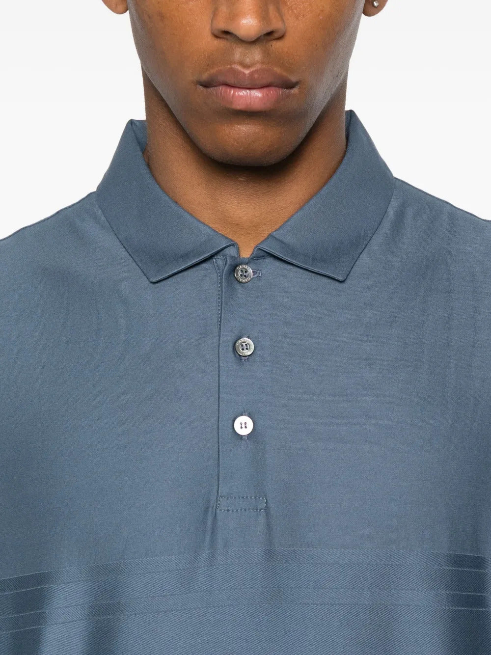 Canali stripe-detail polo shirt