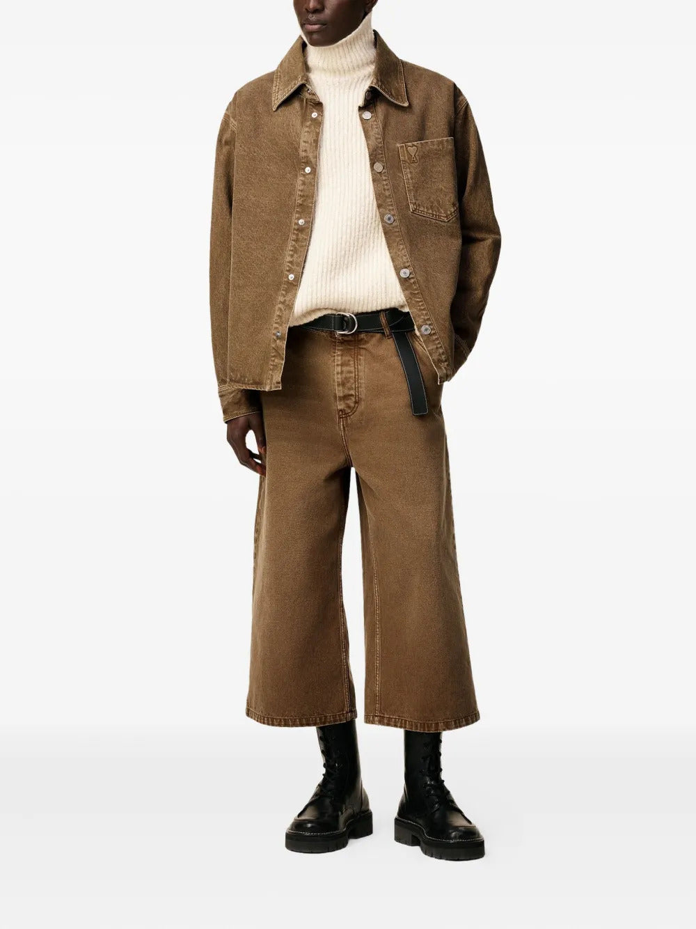AMI Paris Ami De Coeur cotton overshirt jacket - Image 2