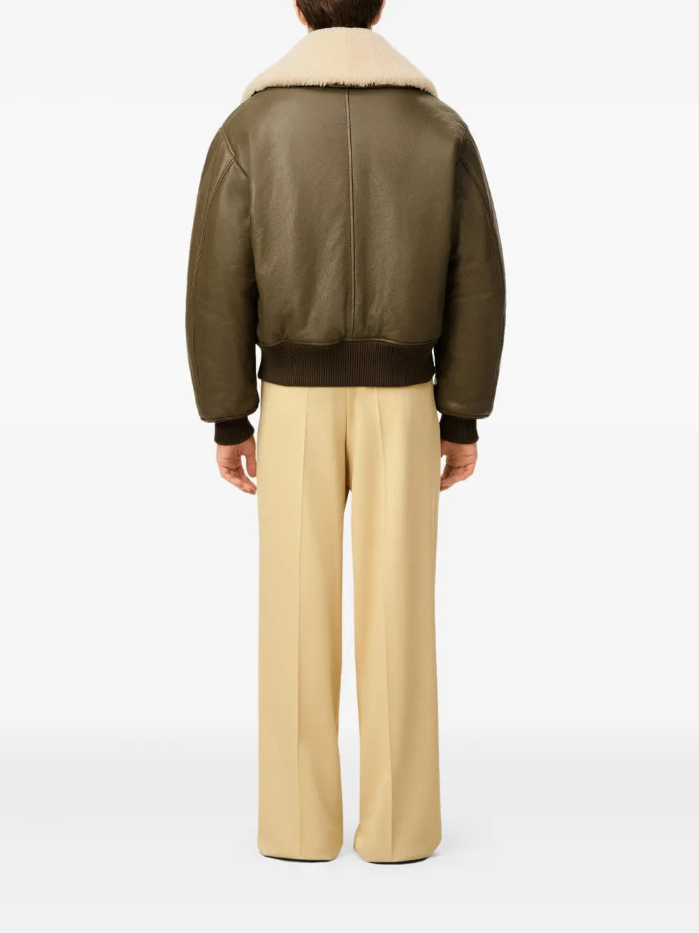 AMI Paris  leather zipped jacket
