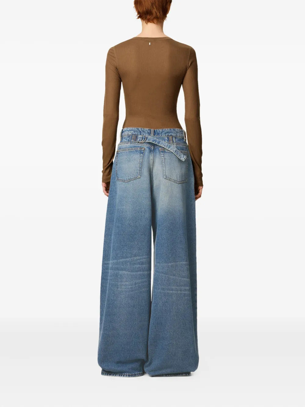 AMI Paris cotton super wide-leg jeans