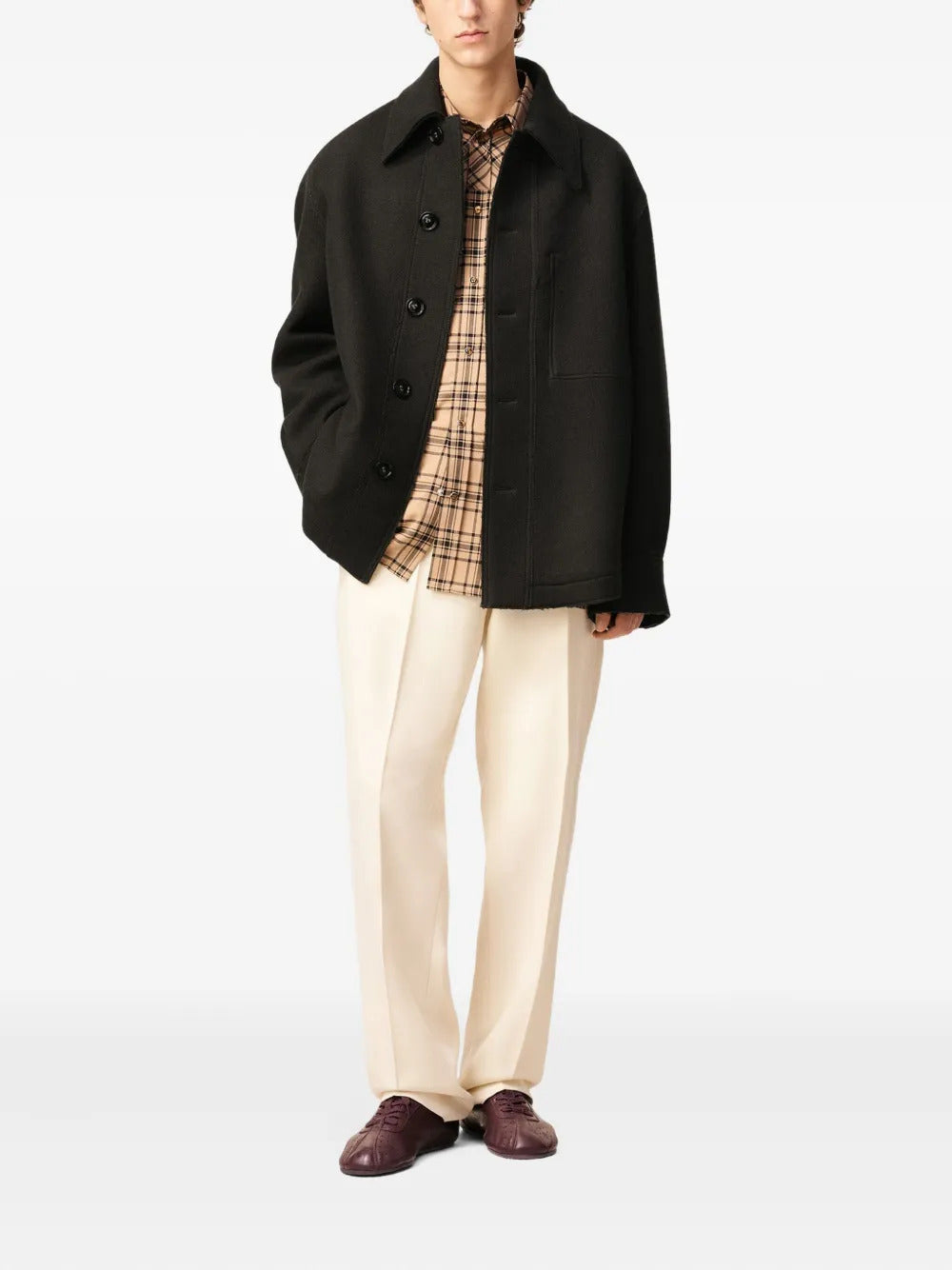 AMI Paris button-up wool jacket