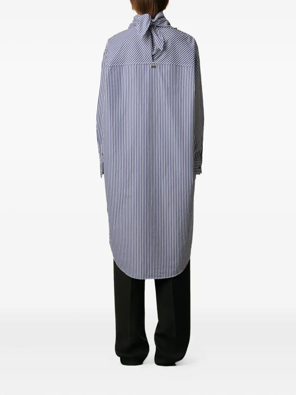 AMI Paris  striped bandana-collar midi dress