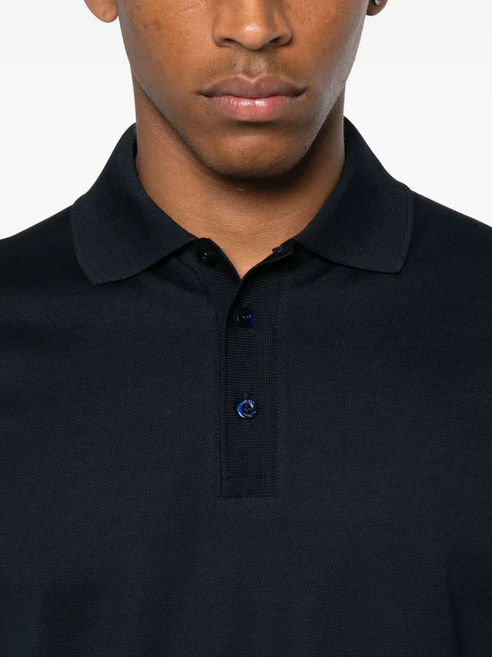 Canali long-sleeve button polo shirt