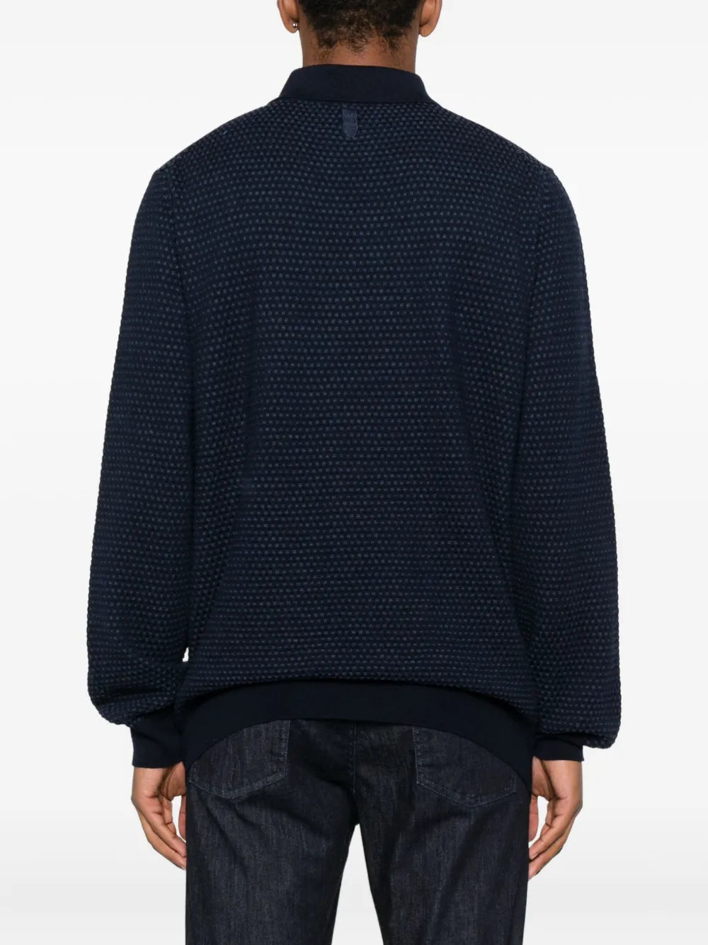 Canali zip-neck polo shirt