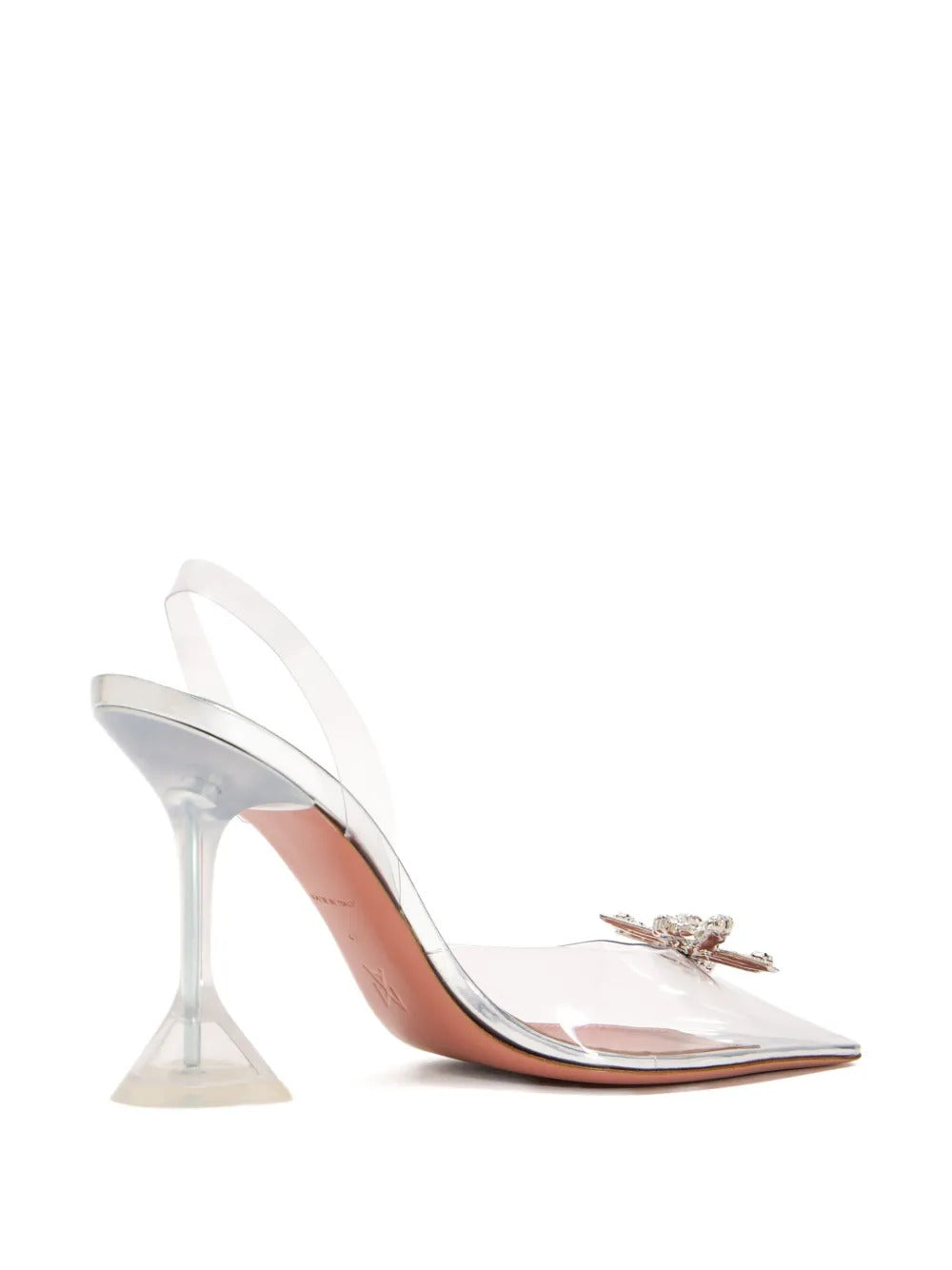 Amina Muaddi  95mm Rosie crystal-bow slingback pumps
