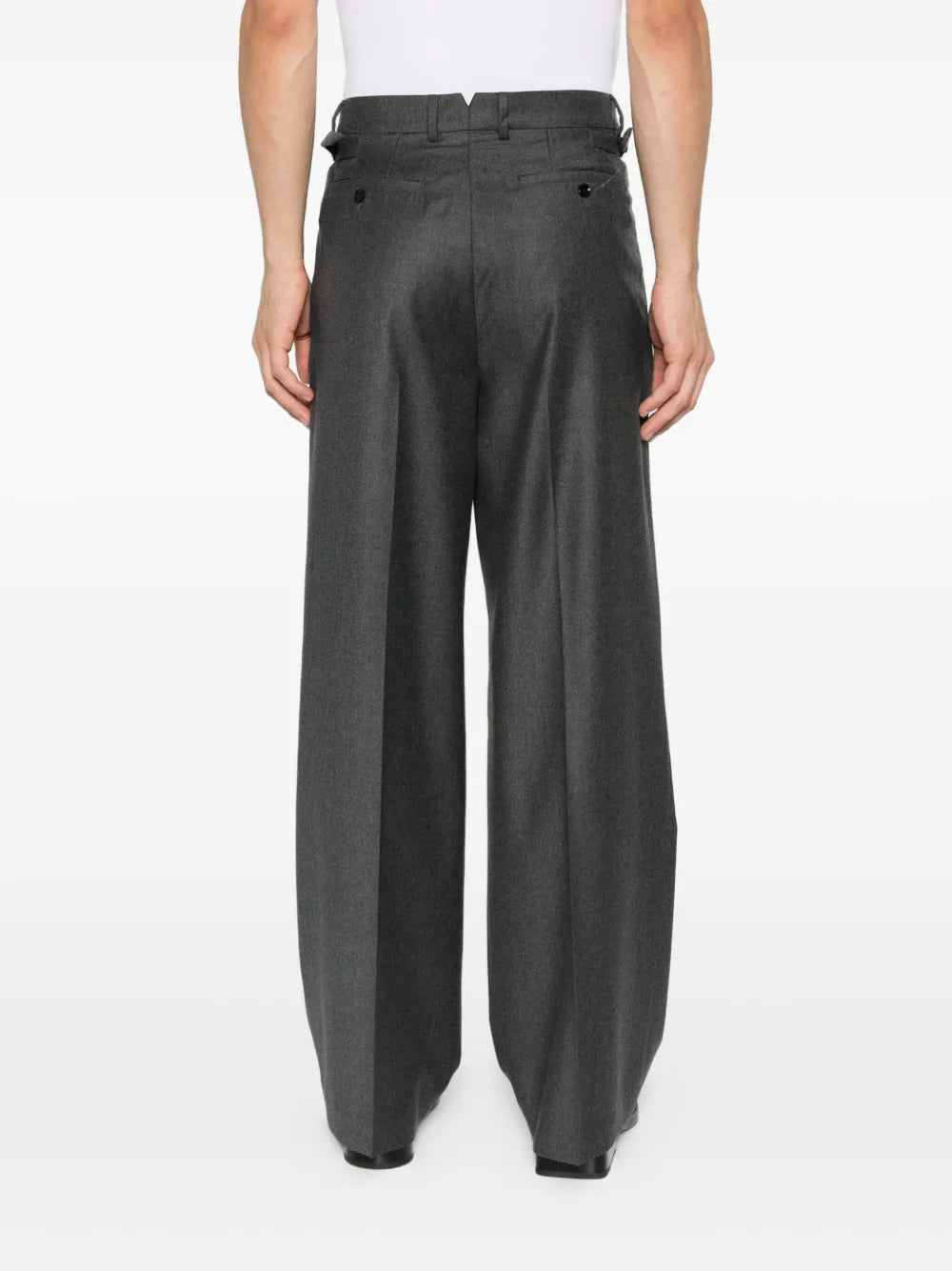 AMI Paris pleated tab trousers