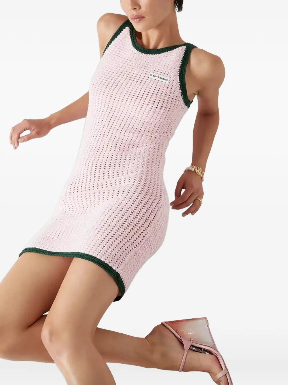 Casablanca knitted contrast-trim dress