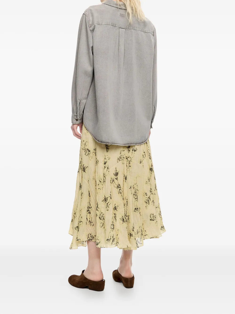 Bimba y Lola  Notebook print midi skirt