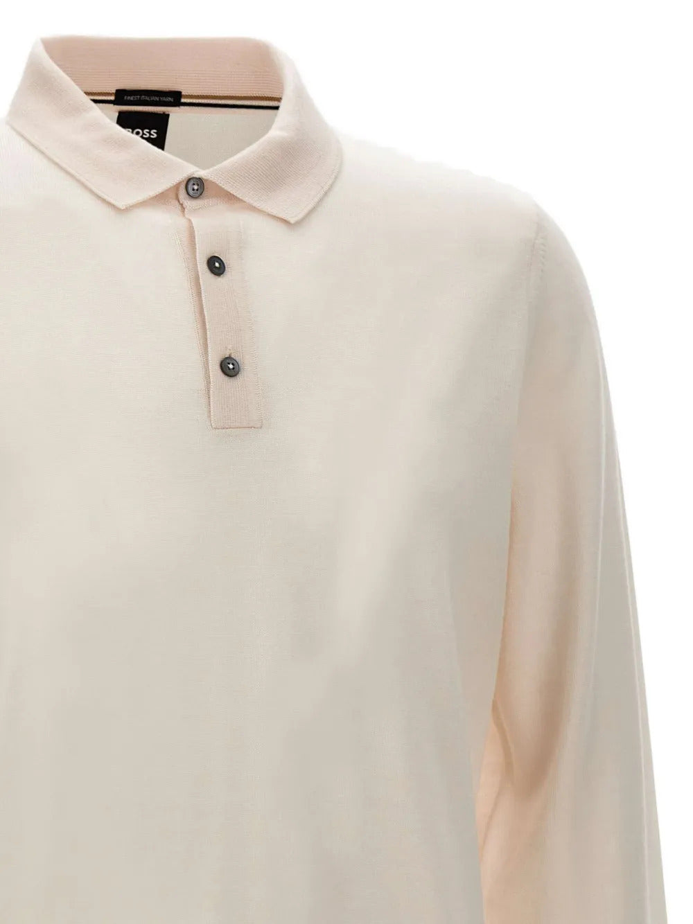 BOSS  long-sleeve three-button polo shirt