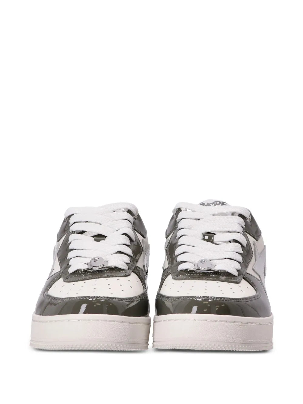 A BATHING APE® STA logo-patch leather sneakers - Image 2