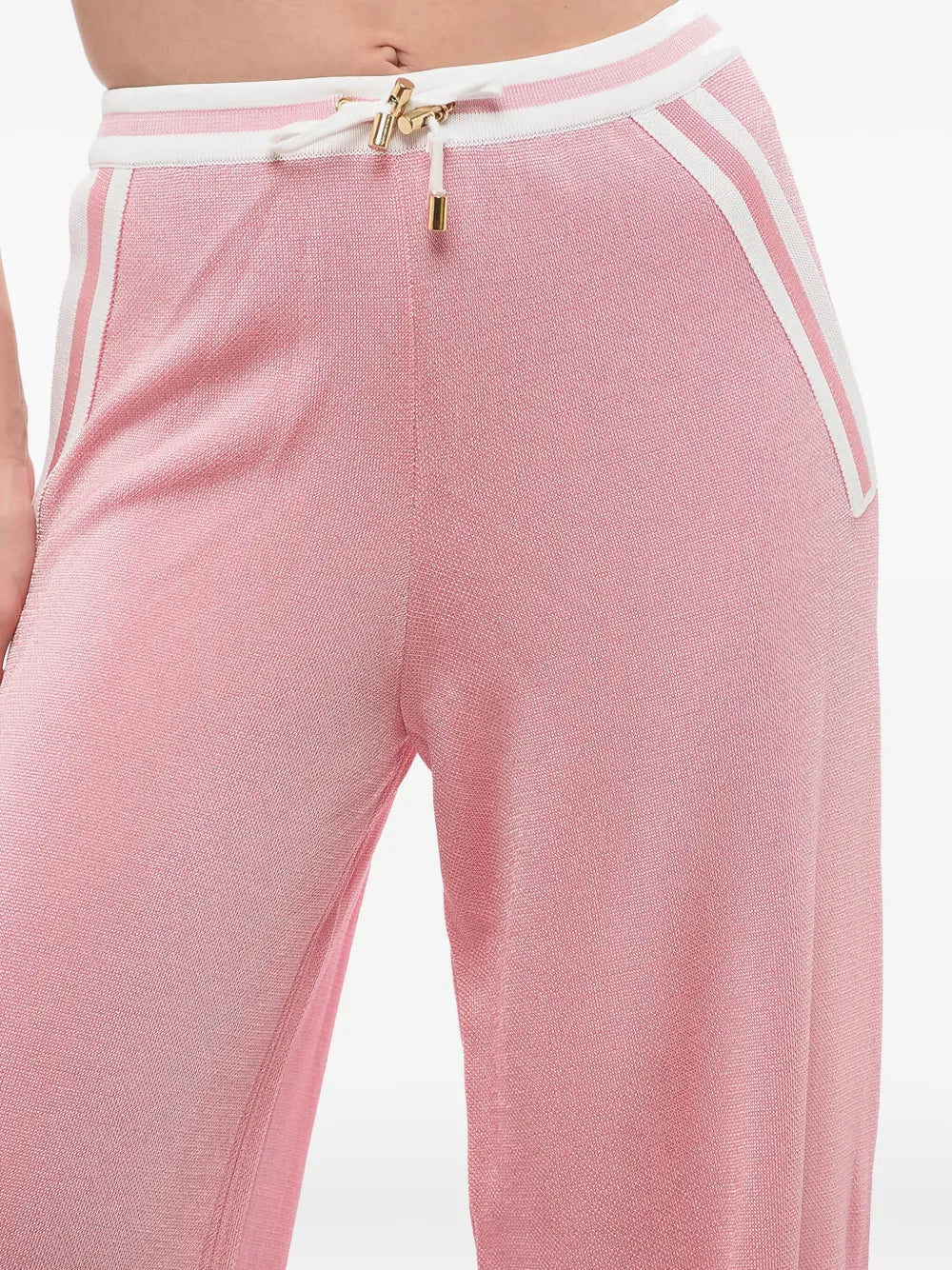 Balmain  side-stripe elastic-waistband trousers