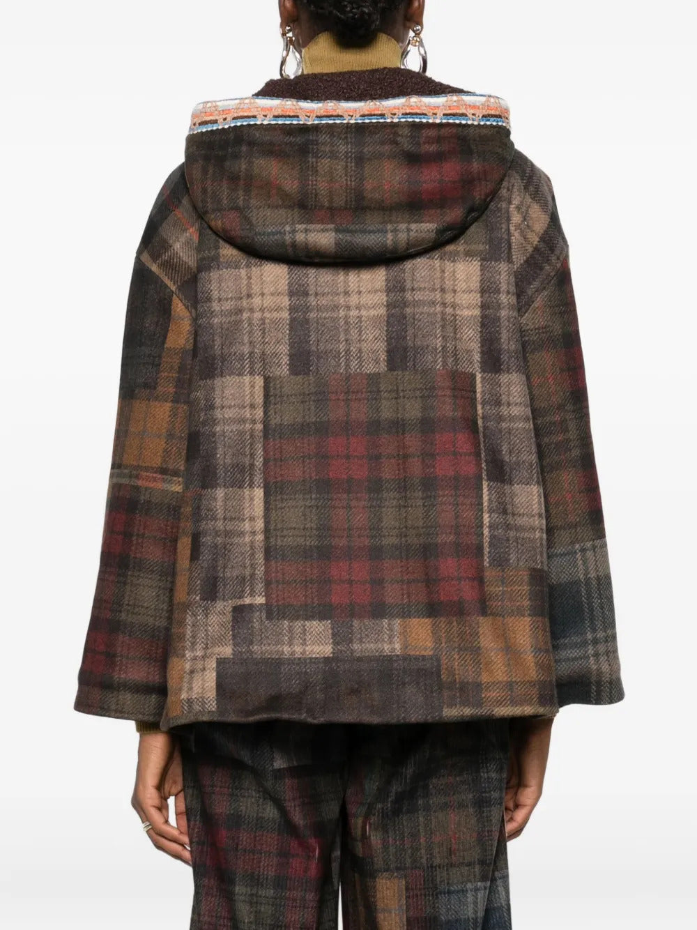 Bye patchwork hooded jacket