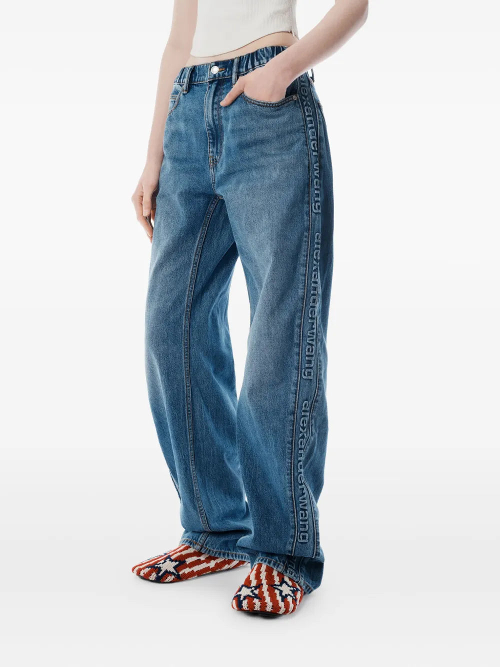 Alexander Wang logo-detail balloon trousers