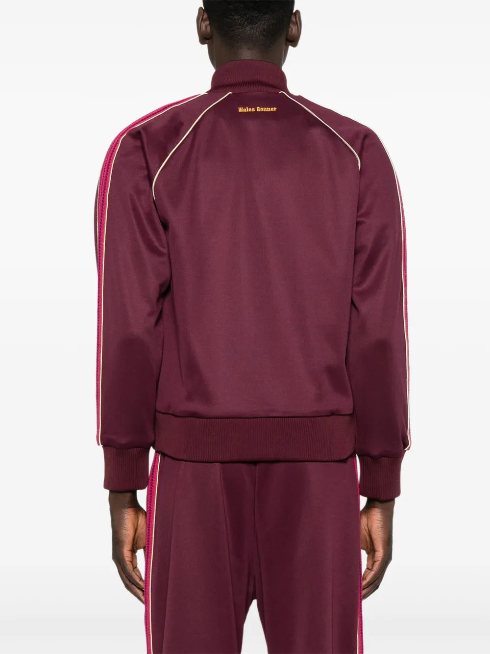 Wales Bonner  striped-panel zip-up track sweatshirt